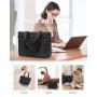 LOVEVOOK Puffer Tote Bag Women 17 Inches Quilted Business Laptop bag Large Capacity Puffy Work Purse Shoulder Bag for Travel Gym