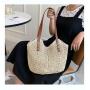 KBW194 Ins New Hollow Single Silk Fashion Single Shoulder Straw Package Paper Rope Leisure Women's Bag Holiday Beach Bag