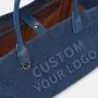 New Arrival Oem Odm Denim Ladies Handbags Custom Logo Pu Leather Hand Bags Wholesale Trendy Fashional  Large Womens Tote Bags