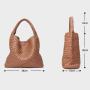 Custom High Quality Luxury Brand Designer Large Capacity Woven Pu Leather Bags Soft Handbag Single Shoulder Tote Bucket Bag