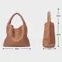 Custom High Quality Luxury Brand Designer Large Capacity Woven Pu Leather Bags Soft Handbag Single Shoulder Tote Bucket Bag