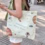 New high-capacity and minimalist canvas single shoulder handbag