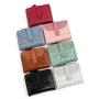 2024 New Arrival Pu Leather Short Card Holder Small Stone Pattern Coin Purse Zipper Mini Fold Wallet For Women