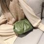 ZR274 Women's Bag New PU Blue Cool Qi Ruffle Pattern Foreign Style Texture One Shoulder Chain Crossbody Bag