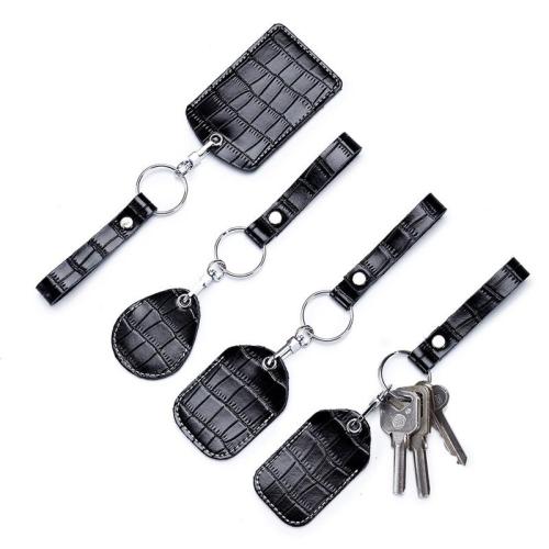 Multi Color & Shaped Optional Key Chain Embossed Crocodile Pattern Leather Elevator Door Key For Access Control