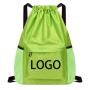 Unisex Solid Drawstring Gym Fitness Yoga Backpack Portable Foldable Casual Fitness Exercise Daypack with Multi Pocket