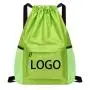 Unisex Solid Drawstring Gym Fitness Yoga Backpack Portable Foldable Casual Fitness Exercise Daypack with Multi Pocket