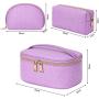 Cosmetic Bag Light Purple Makeup Bag Purple Cosmetic Pouch Travel Bag Toilet Organizer Necessary Beauty Case Bath Wash Make Up