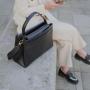 Korea Style Casual Ladies Handbags Custom Classic Black Pu Leather Hand Bag For Luxury Women