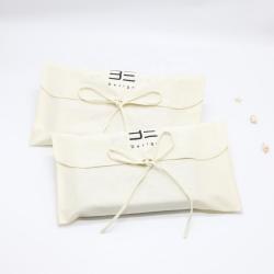 8Oz Canvas Cotton Envelope Jewelry Pouch Clothing Gift Handbag Packaging Dust Covers Pouch With Tie