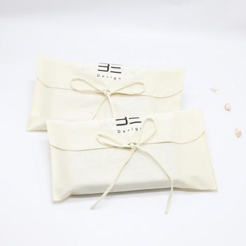 8Oz Canvas Cotton Envelope Jewelry Pouch Clothing Gift Handbag Packaging Dust Covers Pouch With Tie
