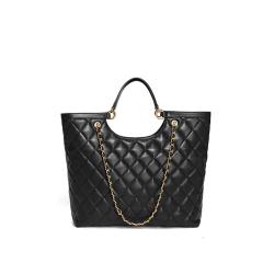 Factory Customized Black Lingge Classic Shoulder Bag Large Capacity Handbag With Metal Short Chain Shoulder Strap For Women