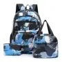 ZR900 Fashion Schoolbag Sets Student Backpack Lunch Bag Boy Girl Senior High Quantity Nylon 3-piece-set Laptop Bag Travel