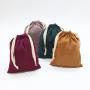 Customized Colorful Cotton Flannel Dust Pouch For Baby Clothes Drawstring Flannel Shoe Cosmetic Gift Packaging Bag