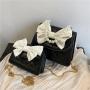 Custom Logo Luxury Women Shoulder Handbags Messenger Bag with bowknot