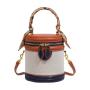 2024 Custom Canvas Leather Bucket Bag Handbag For Women Luxury With Scarf Charm
