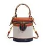 2024 Custom Canvas Leather Bucket Bag Handbag For Women Luxury With Scarf Charm