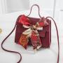 Luxury Purses and Handbags Women Ladies with Scarf China Wholesale PU Womens Bags Lichee Pattern Sling Bag Women Shoulder