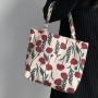 Customized natural cotton big capacity cotton canvas shopping tote bag