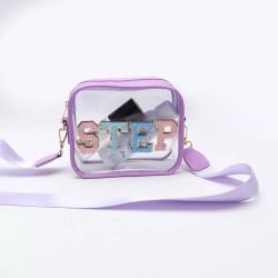 Keymay Hot Sale LOW MOQ 9 Colors Rts Trending Women Transparent Clear Crossbody Bag Stadium Approved Bag PVC Shoulder Bag