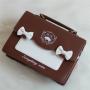 Custom Luxury Designer Leather Ladies Handbag Cute Bow Mini JK Purses and Handbags Crossbody Bag for Women