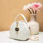 Embroidered Small Round Bags for Women 2024 Pu Leather Zipper Chain Phone Bag Women's Fashion Shoulder Crossbody Bag