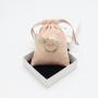Custom Hot Stamping  Mini Suede Drawstring Gift Cosmetic Bag Luxury Suede Gift Jewelry Pouch
