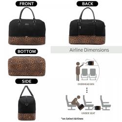 Realer Custom Fashion Women PU Duffel Canvas Bag with Shoe Compartment Toiletry Flight Approved Luggage Duffle Travel Bags