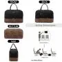 Realer Custom Fashion Women PU Duffel Canvas Bag with Shoe Compartment Toiletry Flight Approved Luggage Duffle Travel Bags