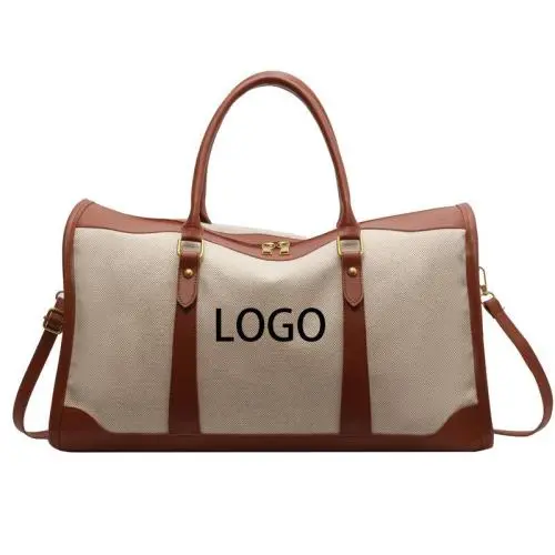 Custom Fitness Tote Bag with Large Capacity for Short-distance Canvas Travel Gym Shoulder Bag For Women
