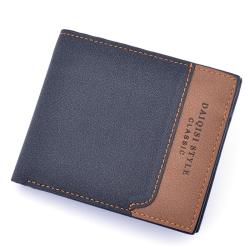 ZR729 Men Short Wallet Card Holder Card Positions Case Open Frosting Purse Retro Money Clip Billfold Dollars PU Open Wallet