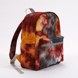 Tie Dye Printing Kids School Bookbag 4 Colors Tie-Dyed Corduroy Book Bags Children School Bags Unisex Corduroy Bag Backpack Kid