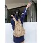 Korean style simple smog blue backpack convenient travel backpack lightweight nylon drawstring backpack