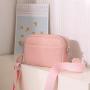 Hot selling crossbody bags women handbags ladies luxury shoulder bag solid color pu leather bag with canvas strap wholesale