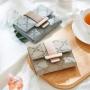2024 Autumn New Short Wallet Korean Ins Fresh And Fashionable Flower Pattern Buckle Women's Student Zero Customs Wallet