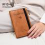 ZR001 Wholesale New Retro Passport Bag Plane Ticket ID & Card Holder Waterproof RFID Passport Wallet For Travel Plane Ticket