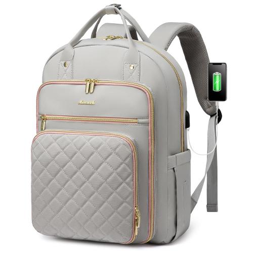 LOVEVOOK Fashion Oxford Travel Backpack Water Resistant multiple pockets College School Bookbag Women 15.6" 17" Laptop Backpacks