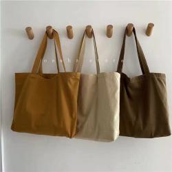 2023 Canvas Tote Bag For Ladies Pure Color Large Capacity Wholesale Women Handbags All-Match Simple Shopping Shoulder Bags