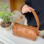 Korean fashion PU handbag wholesale new design underarm bag niche single shoulder woven bag