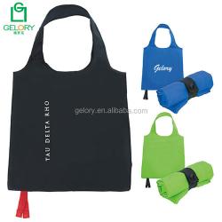 Gelory New Model Fashion Custom Design 100% Recycled Polyester Foldable Shopping Bag With Custom Logo