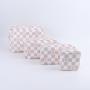 Large Portable Multi Color Chekced Waterproof Nylon Toiletry Bag Custom Makeup Stand Up Zipper Pouch Cosmetic Bags for Women