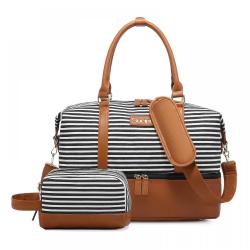 2022 new arrival LOVEVOOK Canvas Travel Duffel Bags with Shoe Compartment Overnight luggage duffle bag women Weekender Bags