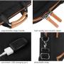 Nylon travel Laptop Sleeve Bag with USB 17-17.3 Inch Carrying Case 360 Protective Computer Bag Compatible Notebook Bag