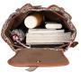 ZR578 New Women's Bag Backpack Girl Retro Pleasure Canvas Stripe Schoolbag Female Versatile Drawstring High Quality Travel Bag