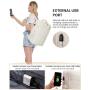 LOVEVOOK Waterproof Luggage Suitcase with Toiletry Bag 40L TSA-Approved Expandable 17 inch Laptop Backpack USB Travel Backpack