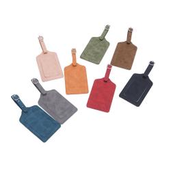 DC030 Personalized Pu Leather Luggage Tag Custom Travel Name ID Multi-color Suitcase Tag Checked Boarding Travel Baggage Tag