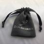 Custom Silver Hot Stamping Logo Suede Drawstring Pouch Suede Packaging bag For Jewelry