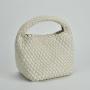 2024 New Braided Bag Fashion Bucket Bag Female Pu Candy Color Shoulder Handbag Trend Child Bag