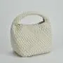 2024 New Braided Bag Fashion Bucket Bag Female Pu Candy Color Shoulder Handbag Trend Child Bag