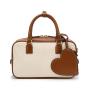 Factory wholesale  PU Leather Frame Crossbody Bag Retro Fashion Canvas Women Handbag